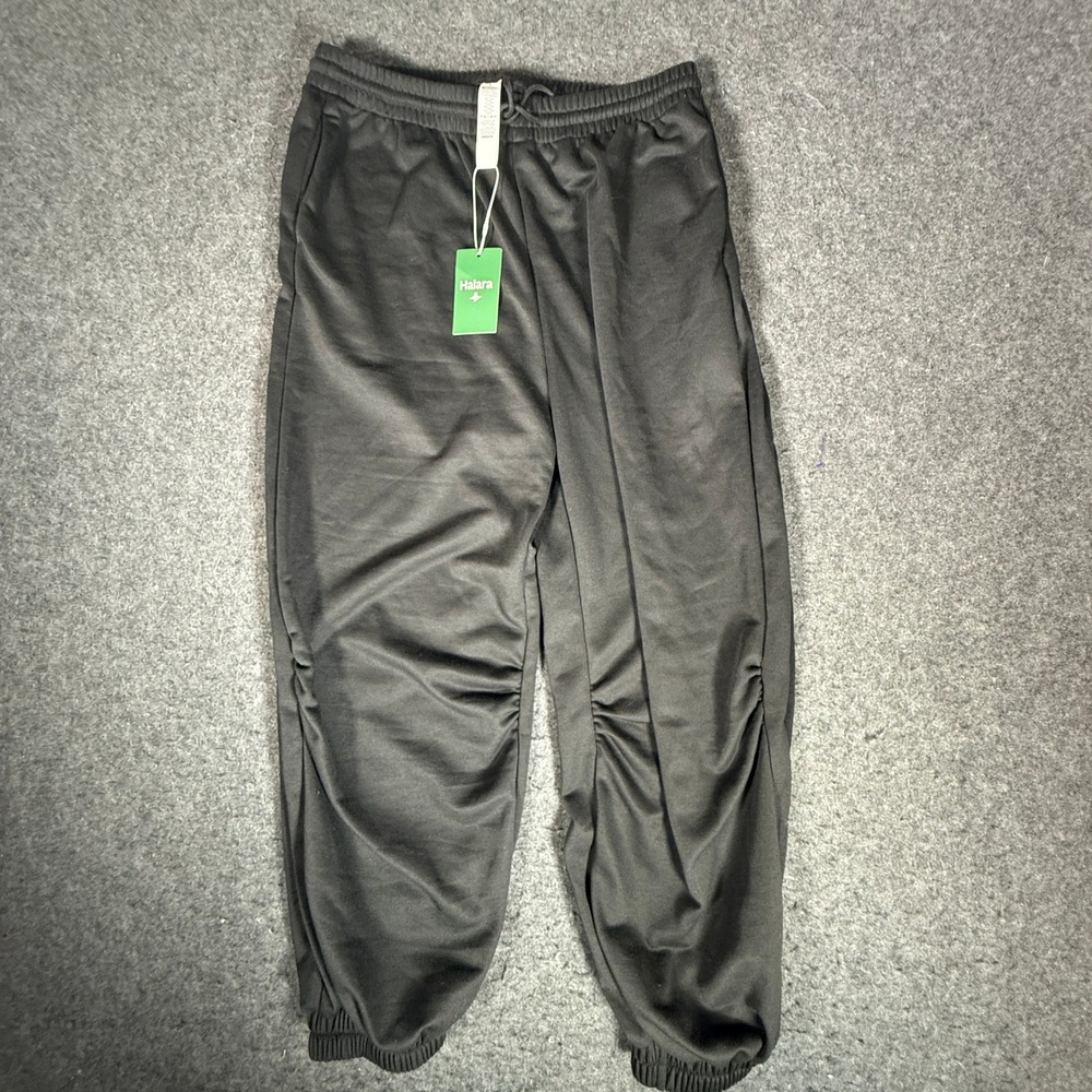 Halara‎ Black Ruched Leg Joggers Elastic Waist Activewear Pants Size L Q02847433